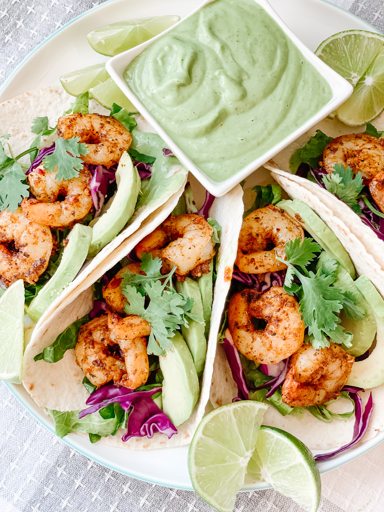 Quick & Delicious Shrimp Tacos With Cilantro Lime Crema - Everyday A